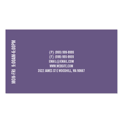 Alteration, Tailor , Tailor, Seamstress Business Card (back side)