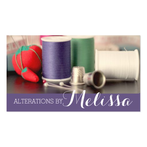 Alteration, Tailor , Tailor, Seamstress Business Card (front side)