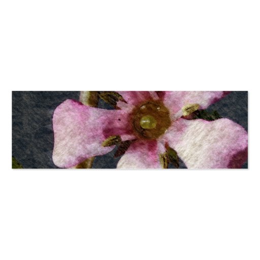 Altered Art Grunge Urban Deco Floral Flower Design Business Cards (back side)