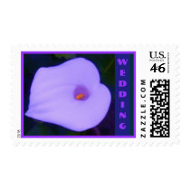 Altered Blue Arum Lily Wedding Postage postage