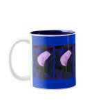 Altered Blue Lily Cup Mugs