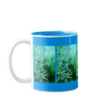 Altered Blue Peach Blossoms Cup Coffee Mug