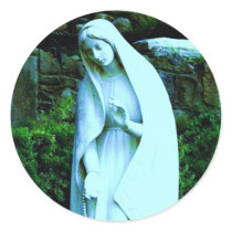 Altered Blue Virgin Mary stickers