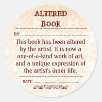 Altered Book sticker stickers