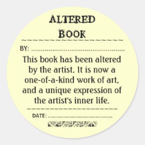 Altered Book sticker stickers