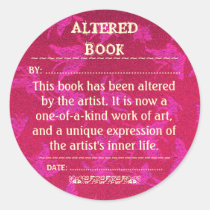 Altered Book sticker stickers