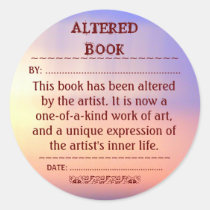 Altered Book sticker stickers