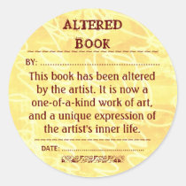 Altered Book sticker stickers
