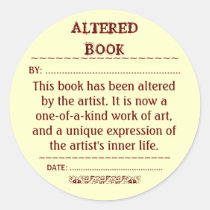Altered Book sticker stickers