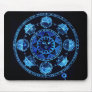 Altered Light Blue Zodiac Sun Eclipses Mousepad