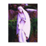 Altered Purple Virgin Mary Garden Statue Postcards