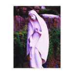 Altered Purple Virgin Mary Garden Statue postcards