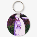 Altered Purple Virgin Mary keychains