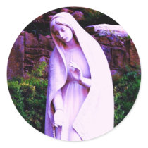 Altered Purple Virgin Mary stickers