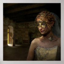 girl, woman, pretty, monk, mask, special, houk, art, artwork, illustration, digital art, digital realism, surreal, surreal art, fantasy, fairytales, gifts, gift, eerie, gothic, adorable, mystic, mistical, mood, mysterious, mystery, fabulous, cool, unique, awesome, amazing, fantastic, atmospheric, imaginative, landscape, posters, prints, art posters, fairy posters, cool posters, Poster with custom graphic design