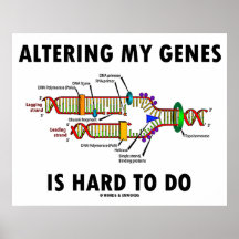 Altering My Genes Is Hard To Do (DNA Replication) Print