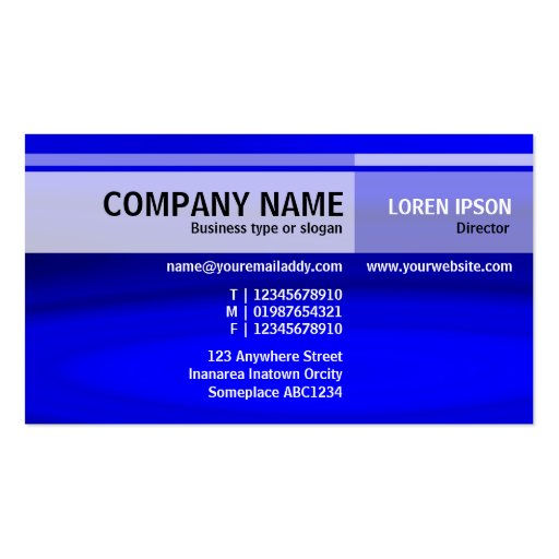 Alternate Tones - Blue Galaxy Business Card (front side)