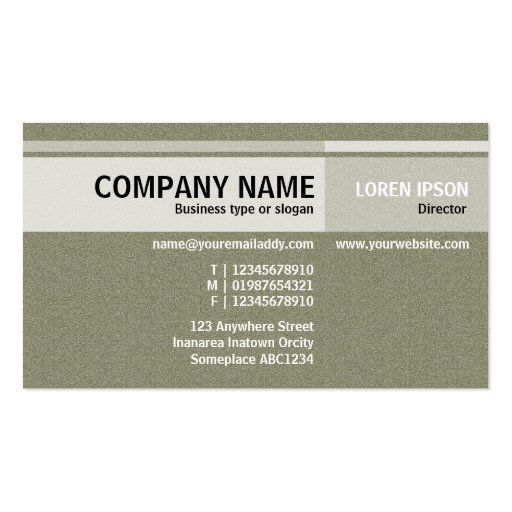 Alternate Tones - Warm Gray Stone Business Cards (front side)