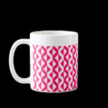Alternate ZigZags - Neon Red and White mugs