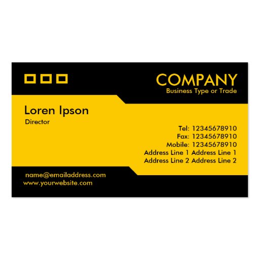 Alternating - Amber Business Card Templates (front side)