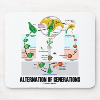 Alternation Of Generations (Flower Life Cycle) mousepad