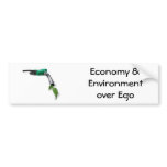 alternative-fuel, Economy &amp; Environment over Ego Bumper Sticker