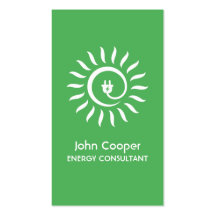 Alternative green energy consultant business card