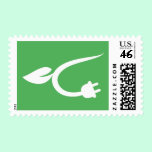 Alternative green energy power cable postage stamp