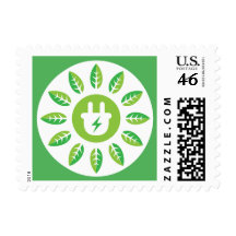 Alternative green energy power plug leaves postage