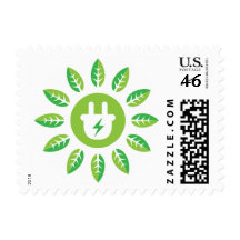 Alternative green energy power plug leaves postage