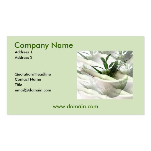 Alternative Medicine Business Card (front side)