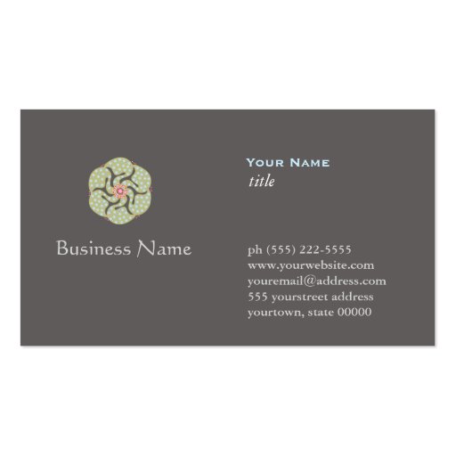 Alternative Medicine Profession Business Card (front side)