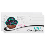 Alternative Retro Teal Cupcake - Gift Certificates Custom Rack Card