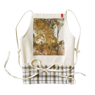 Alto derecho en el borde delantal zazzle HEART