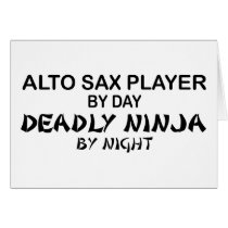 Alto Sax Deadly Ninja by Night Cards