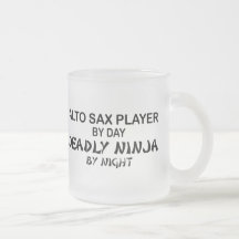 Alto Sax Deadly Ninja by Night Mug
