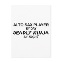 Alto Sax Deadly Ninja by Night Post Cards