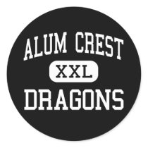 Alum Crest - Dragons - High School - Columbus Ohio Round Stickers