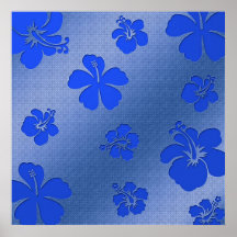 aluminum flowers blue print