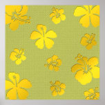 aluminum flowers yellow poster