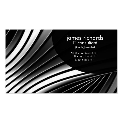 aluminum stripes abstract business card (back side)