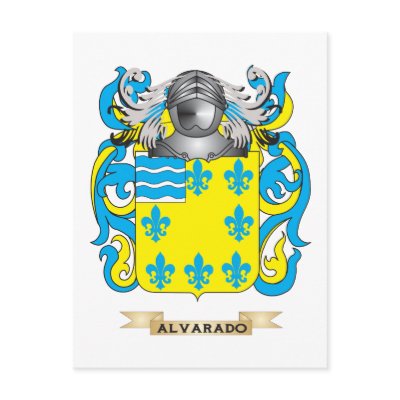 Alvarado Coat of Arms (Family Crest) Post Cards by familycrest