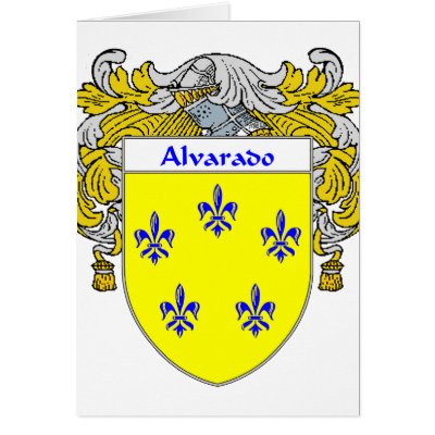 Alvarado Coat of Arms (Mantled) Cards by NameGame