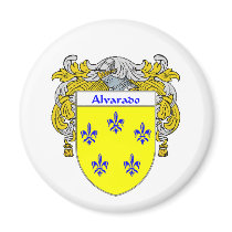 Alvarado Coat of Arms (Mantled) Fridge Magnet