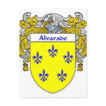 Alvarado Coat of Arms (Mantled) postcards by NameGame Alvarado Coat of Arms (Mantled) postcards