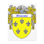 Alvarado Coat of Arms (Mantled) Postcard