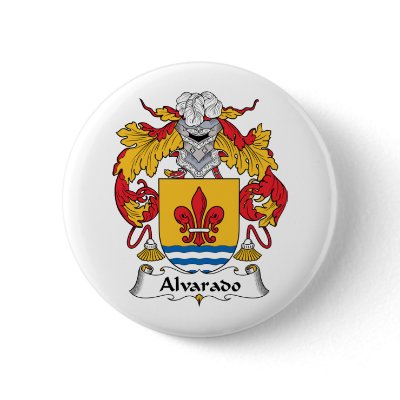 Alvarado Family Crest Button by coatsofarms