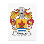 Alvarado Family Crest Post Card