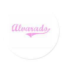 Alvarado Last Name Classic Style Stickers