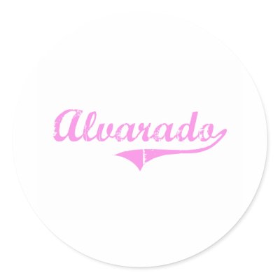 Alvarado Last Name Classic Style Stickers by nameshirt